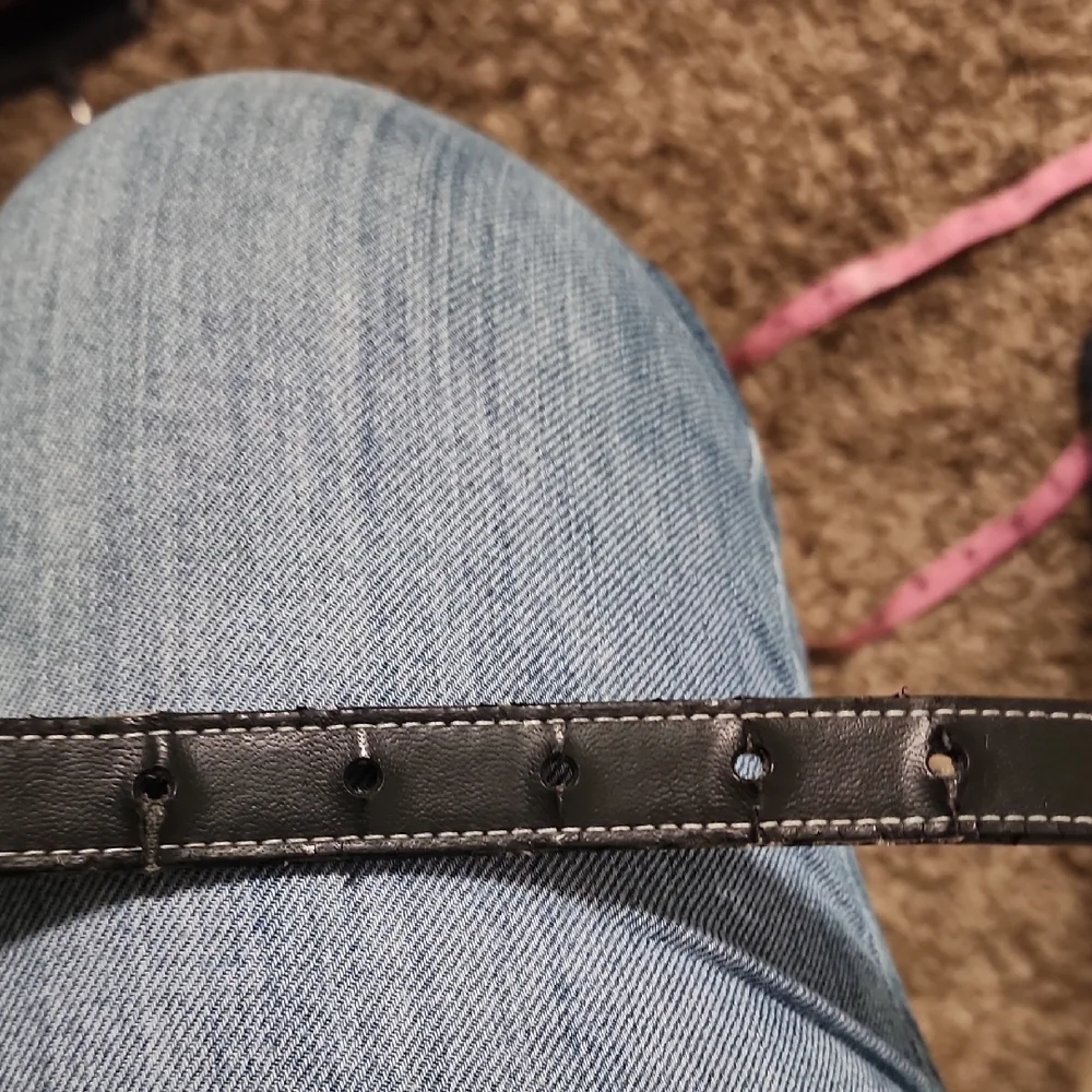 Wrangler Black Leather Western Belt Silver Heart Detail